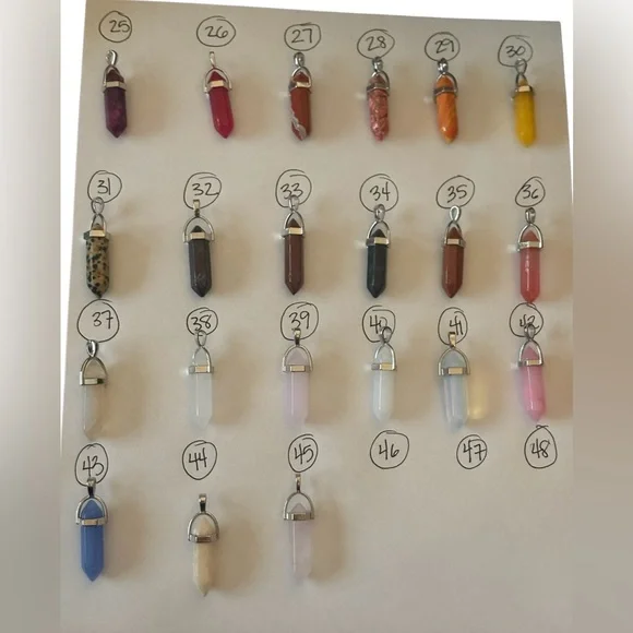 Hexagonal Stone or Crystal Pendant on 925 Sterling Silver Chain. - Picture 14 of 16